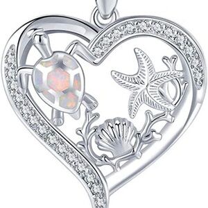 18k Opal Diamond Sea Life Necklace